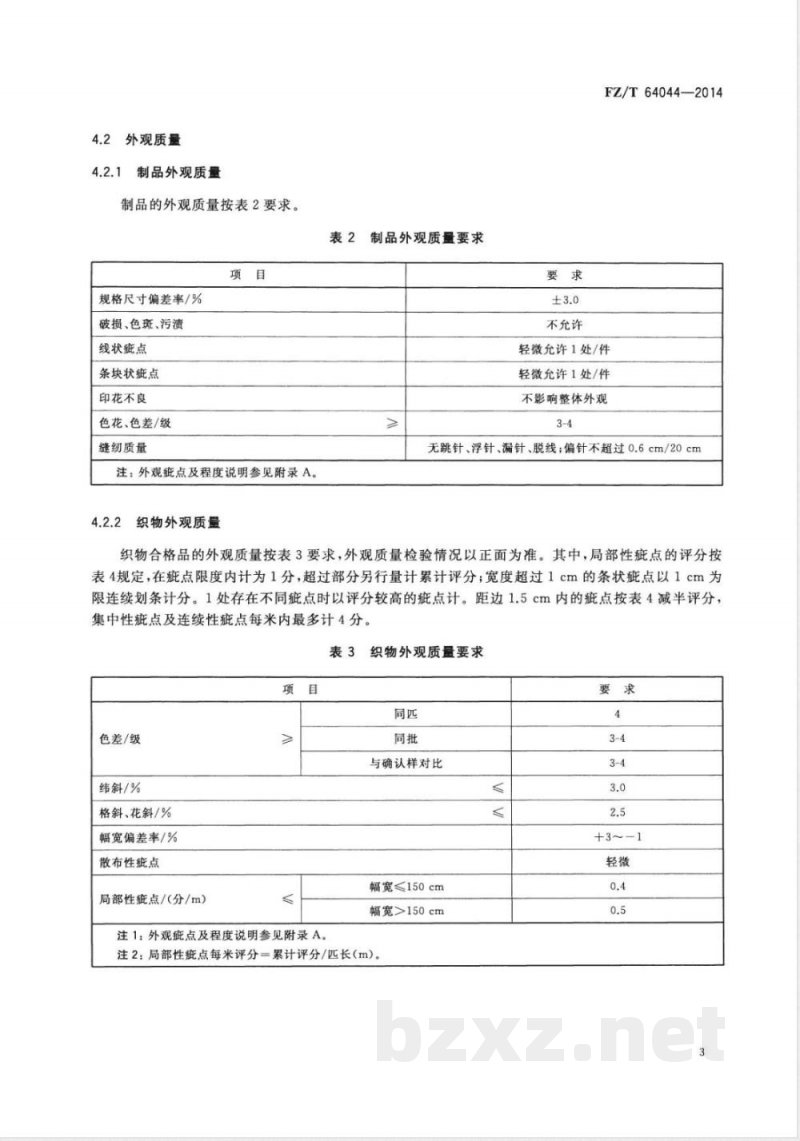 FZ/T 64044-2014护理垫用机织物 