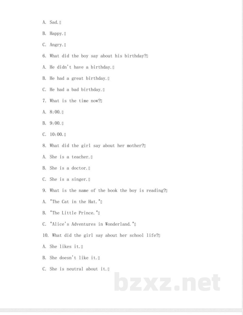 期中 (试题) -2024-2025学年人教PEP版英语六年级上册