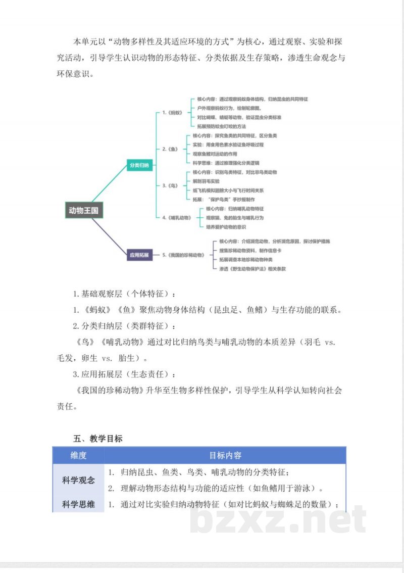 青岛版科学四年级上册全册大单元整体教学设计 青岛版科学四年级上册全册大单元整体教学设计