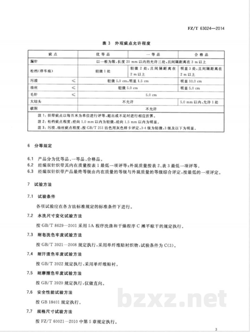 FZ/T 63024-2014经编双针织带 
