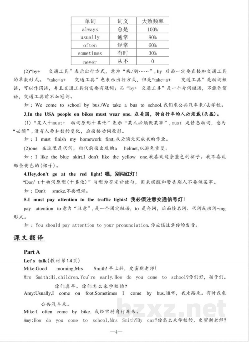 六年级上册英语人教PEP版知识清单