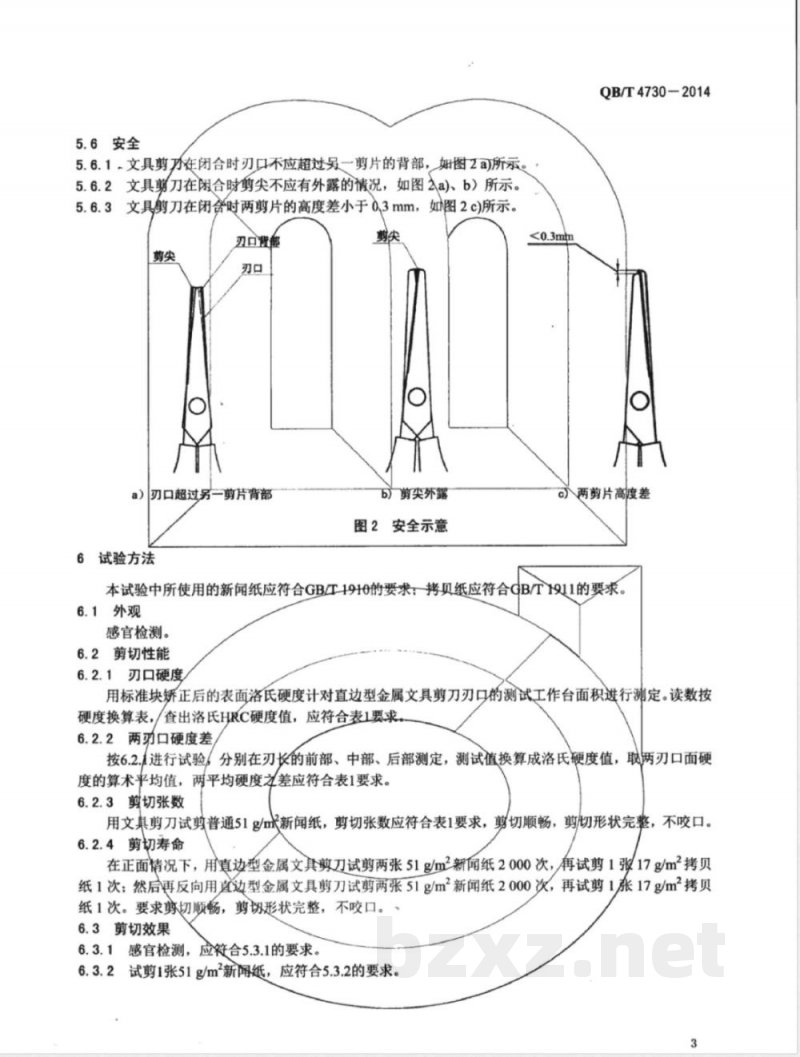 QB/T 4730-2014文具剪刀 QB/T 4730-2014文具剪刀