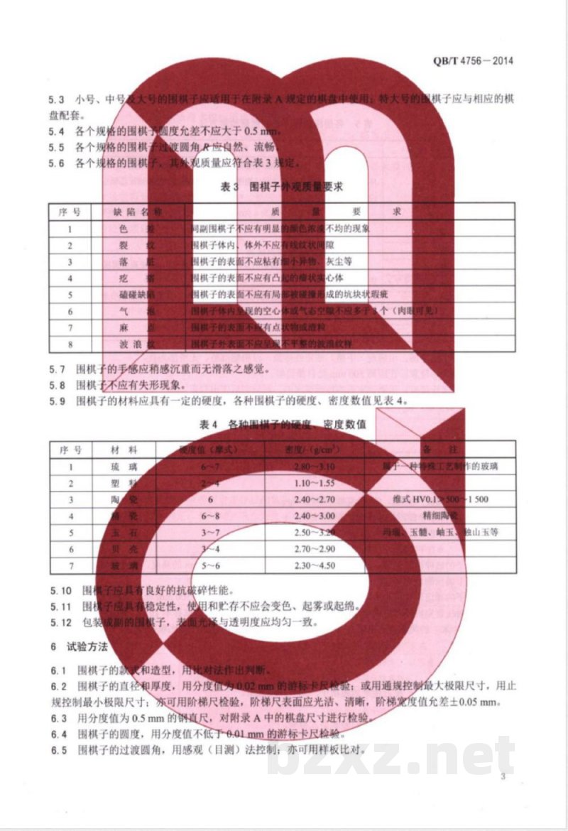 QB/T 4756-2014围棋 