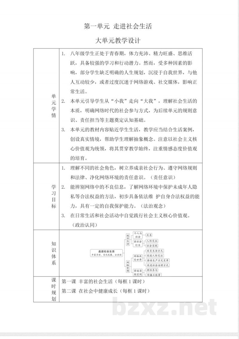 2025年秋新统编版道德与法治8年级上册全册同步教案