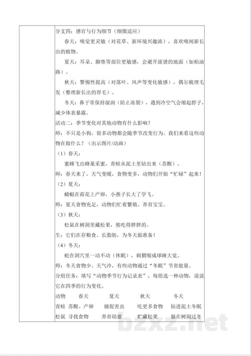 2.8 小狗换毛了(教学设计)科学青岛版二年级上册(新教材) 2.8 小狗换毛了(教学设计)科学青岛版二年级上册(新教材)