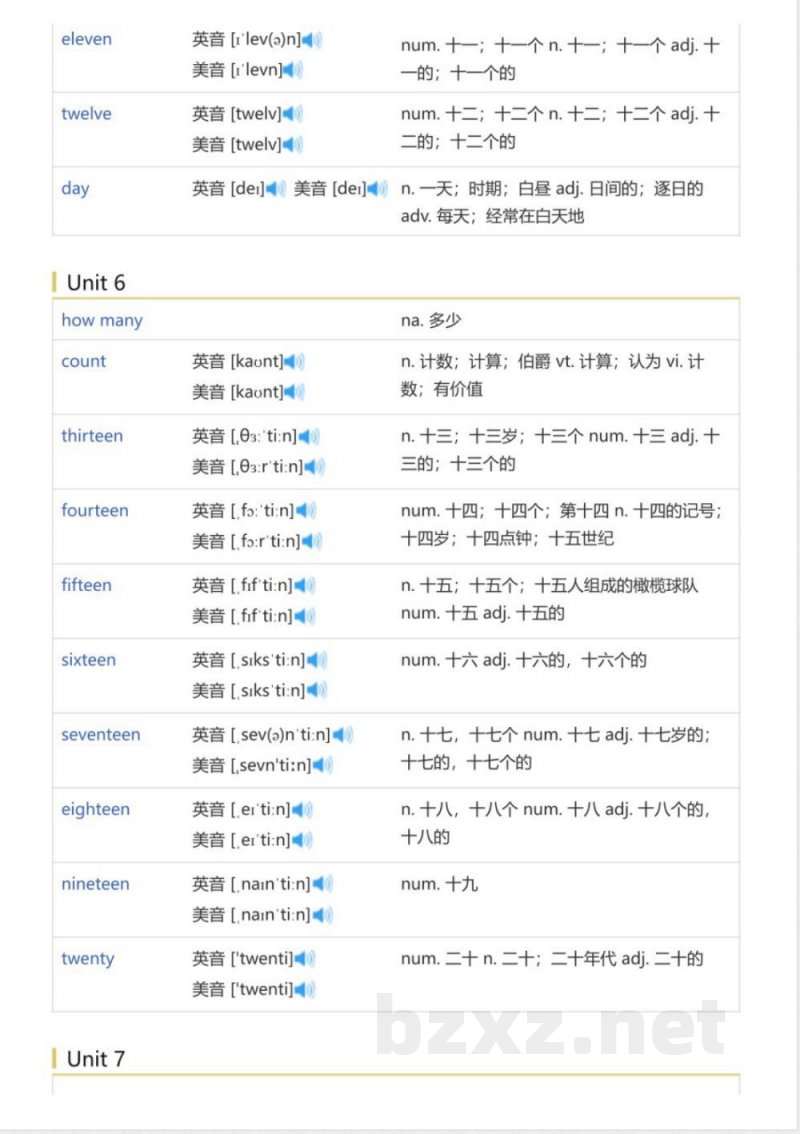 湘少版三年级起点小学英语三年级下(英语单词表) 湘少版三年级起点小学英语三年级下(英语单词表)