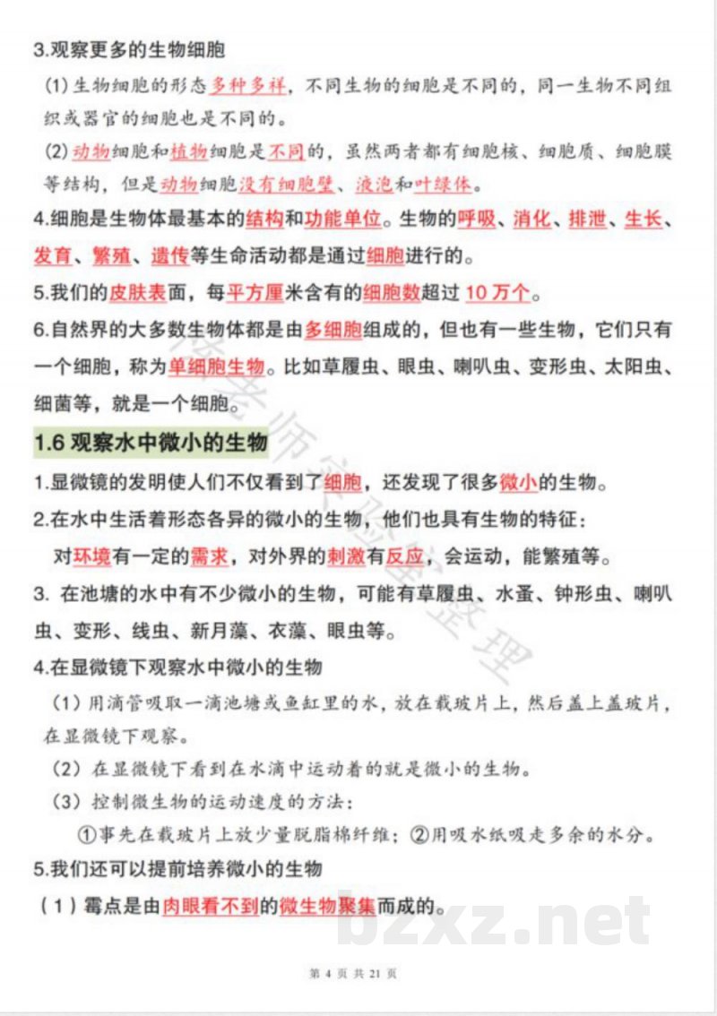 2025新教科版六年级科学上册期末必备知识点