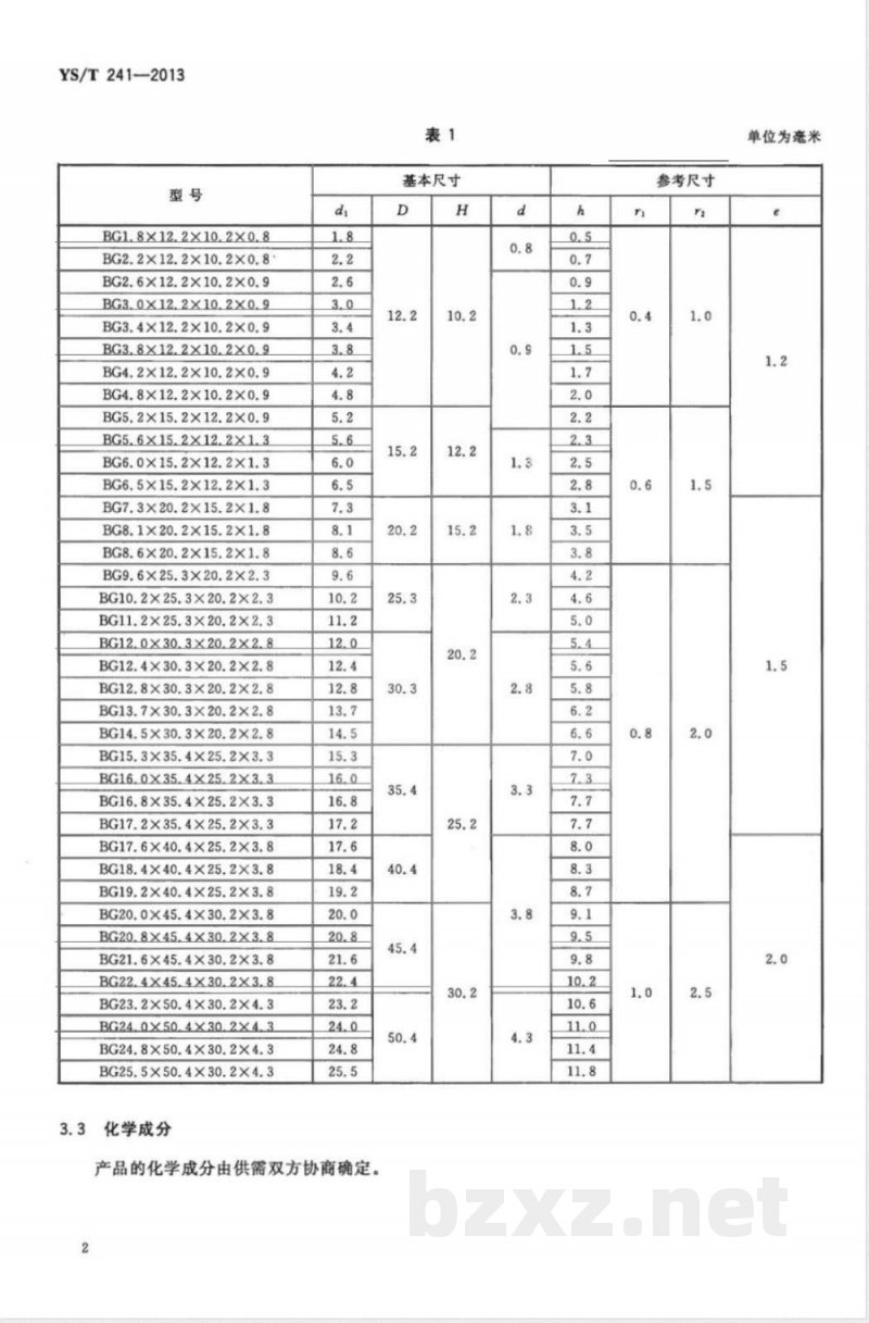 YS/T 241-2013钢球冷镦模具用硬质合金毛坯 YS/T 241-2013钢球冷镦模具用硬质合金毛坯