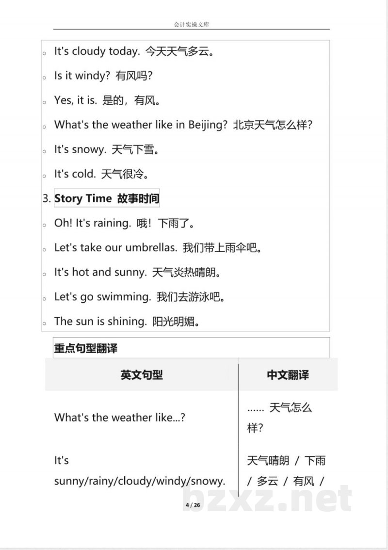 知识总结-人教版二年级下册英语各单元课文翻译 知识总结-人教版二年级下册英语各单元课文翻译