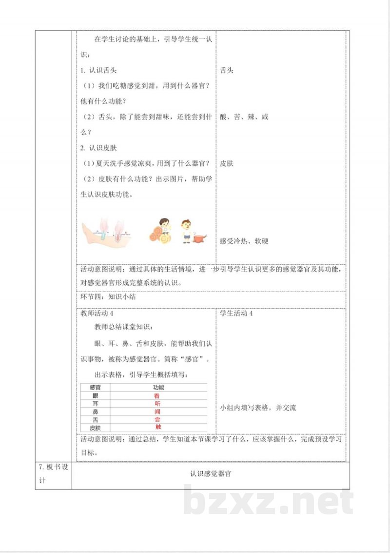 2.5《认识感觉器官》教案 2025科学粤教粤科版二年级上册 2.5《认识感觉器官》教案 2025科学粤教粤科版二年级上册
