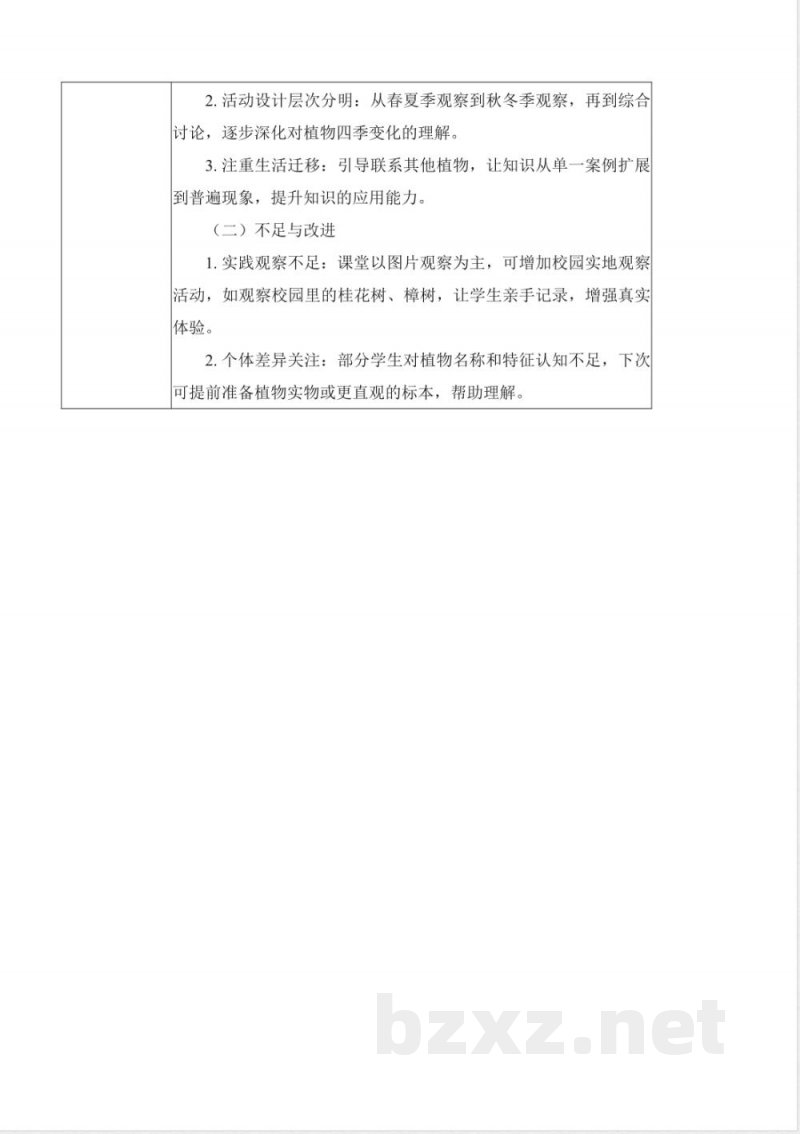 3.9 季节变化对植物的影响(核心素养教学设计)科学粤教粤科版二年级上册2025 3.9 季节变化对植物的影响(核心素养教学设计)科学粤教粤科版二年级上册2025