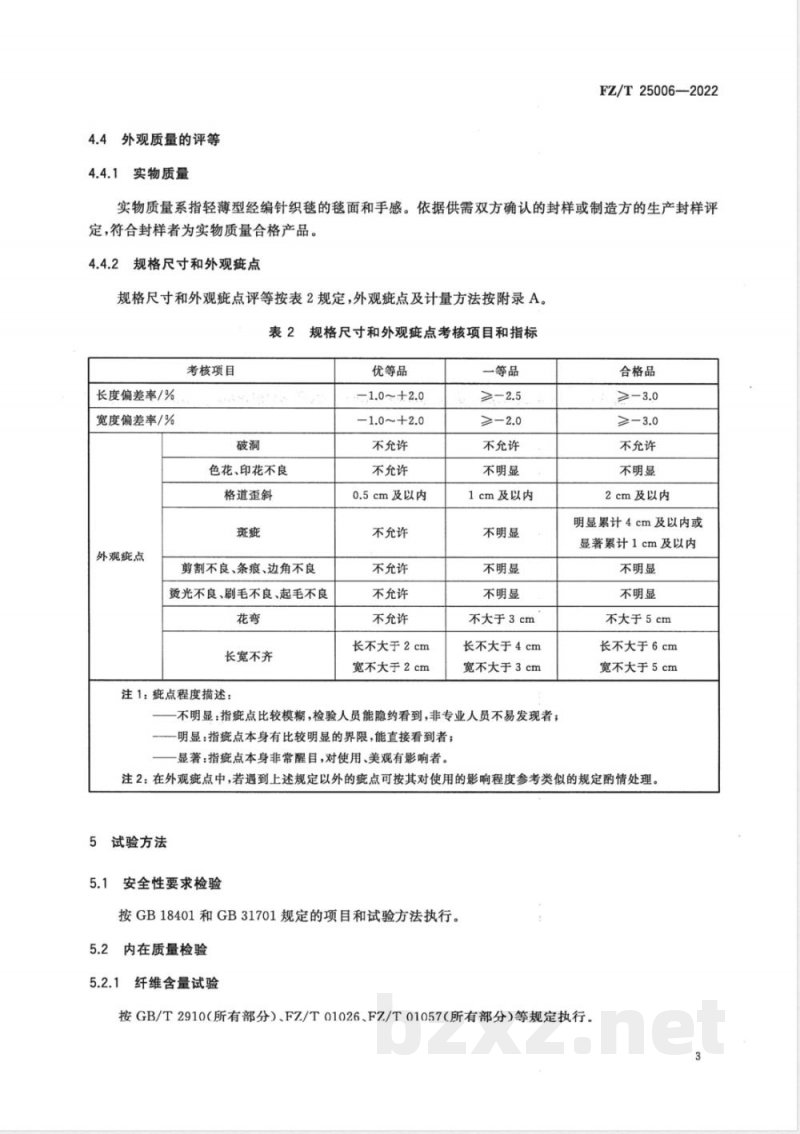 FZ/T 25006-2022轻薄型经编针织毯 