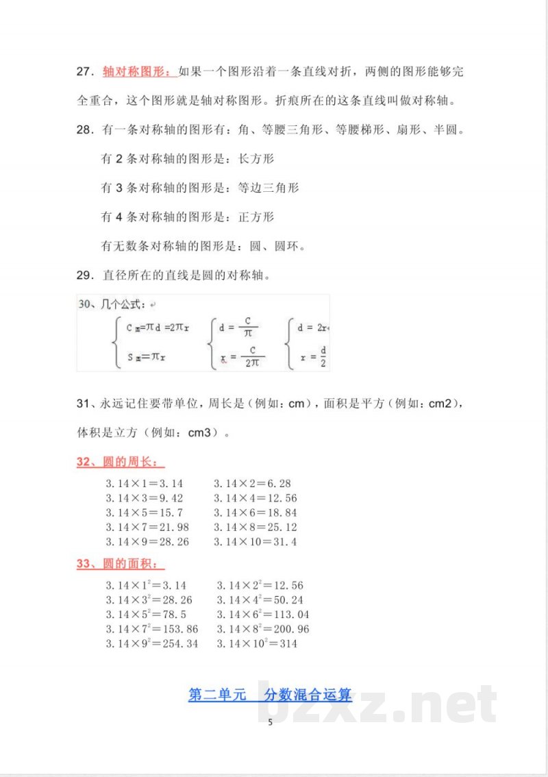 北师大版数学六年级上册知识点汇总