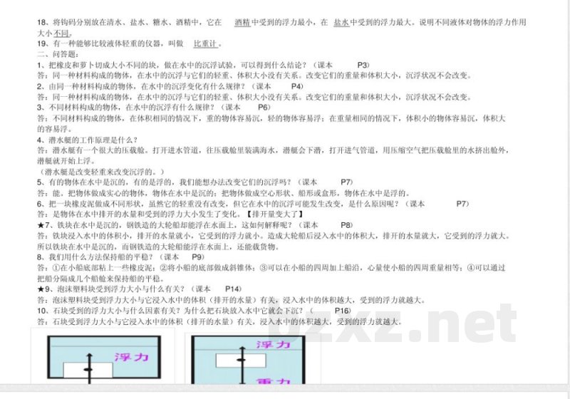 (完整版)教科版五年级下册科学复习资料