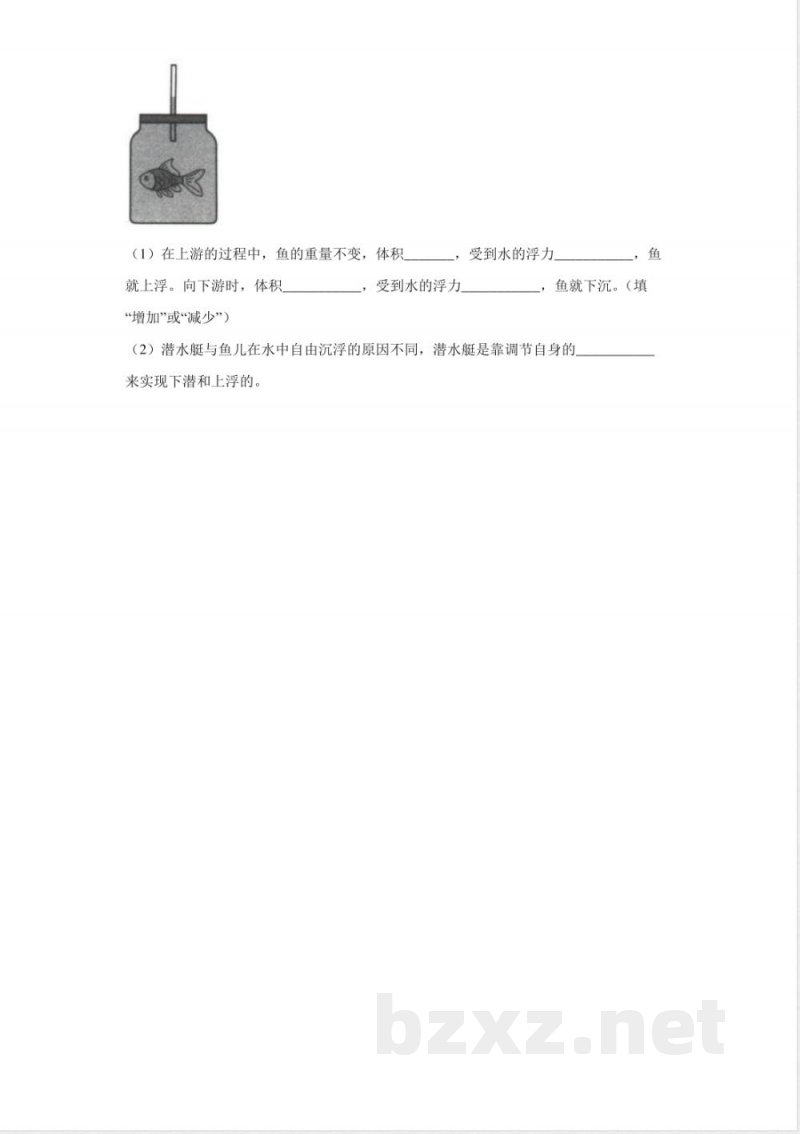 人教鄂教版科学五年级下册期末综合练习（含答案）
