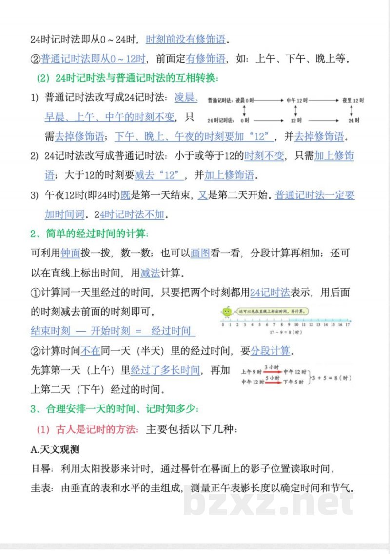 三年级上册数学苏教版知识