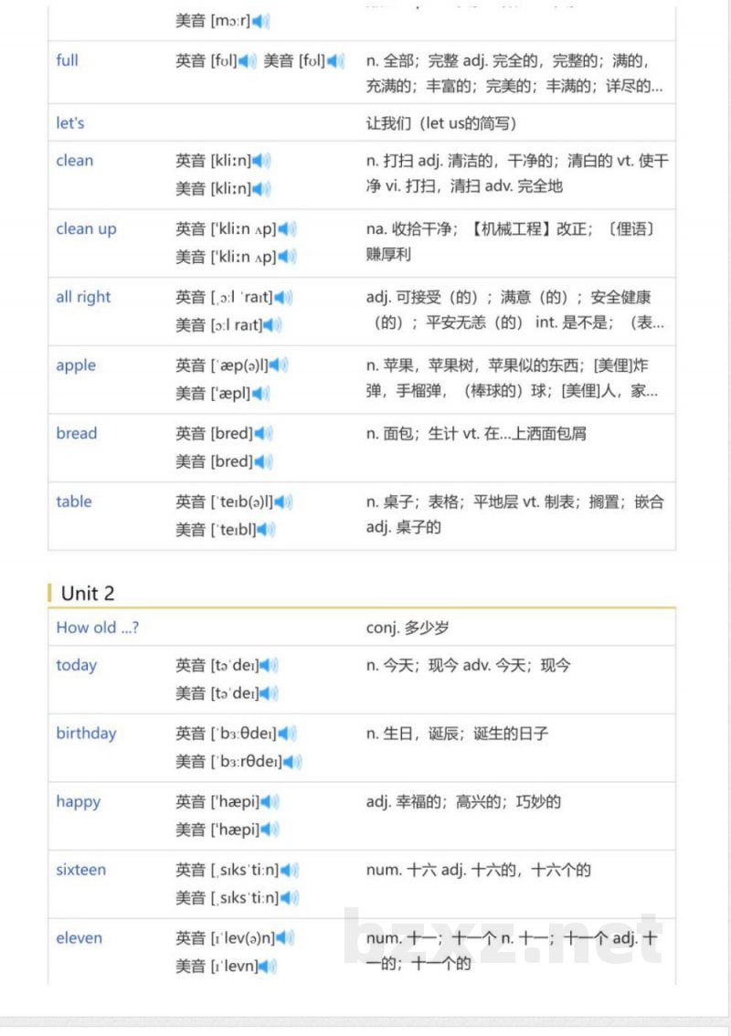 教科版EEC三年级起点小学英语三年级下(英语单词表) 教科版EEC三年级起点小学英语三年级下(英语单词表)
