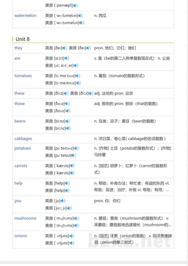 北师大版三年级起点小学英语三年级下(英语单词表) 北师大版三年级起点小学英语三年级下(英语单词表)