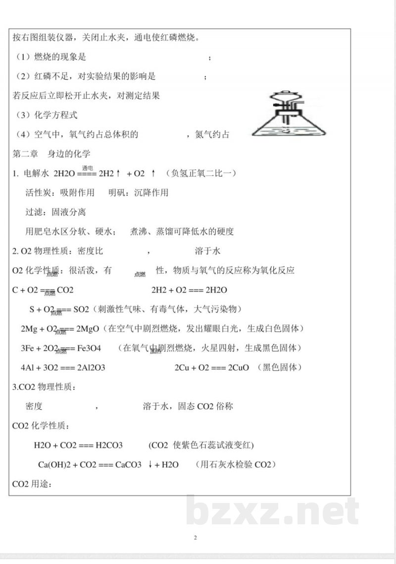 沪教版九年级化学上册知识点归纳