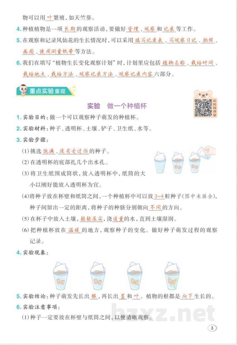 2026年教科版四年级下册科学期末复习课堂重点笔记