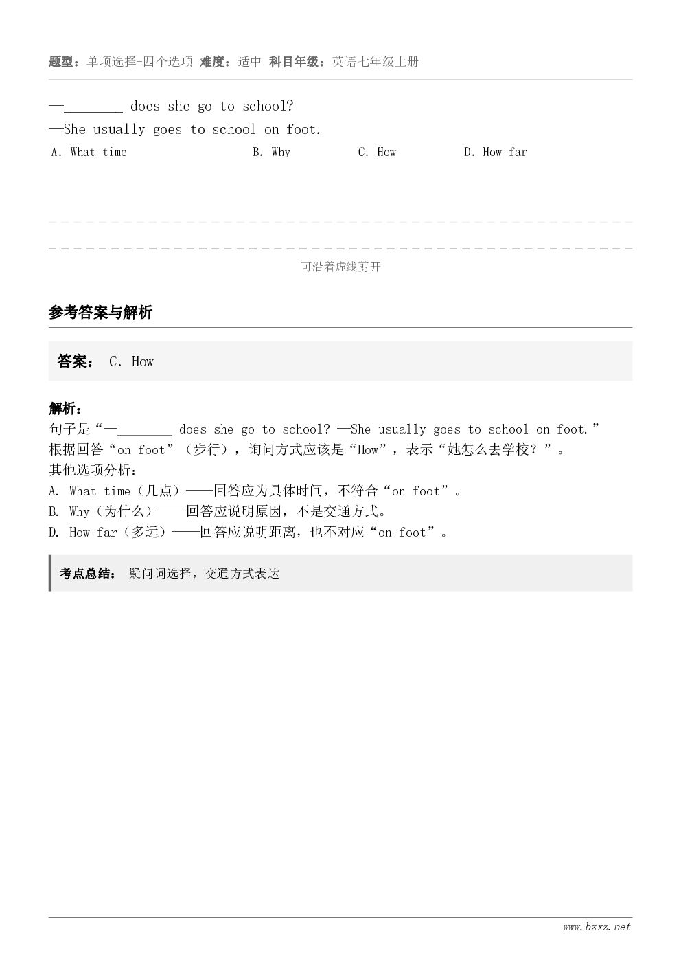 —________ does she go to school?—She usually goes to sc...