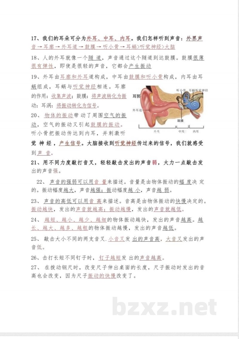 四年级上册科学知识点梳理汇总 四年级上册科学知识点梳理汇总