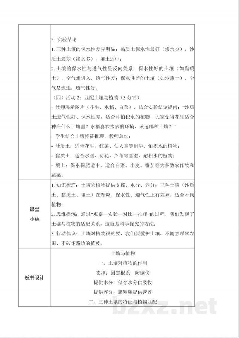 4.18 土壤与植物(核心素养教学设计)科学粤教粤科版三年级上册2025 4.18 土壤与植物(核心素养教学设计)科学粤教粤科版三年级上册2025