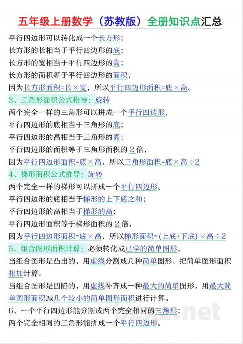 五年级上册数学上册苏教版《全册知识点汇总》 五年级上册数学上册苏教版《全册知识点汇总》