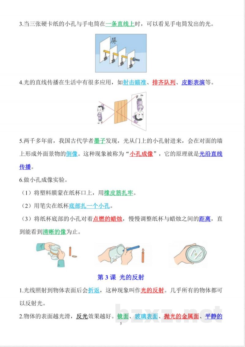 新苏教版五年级上册科学全册精编知识点（精编版）
