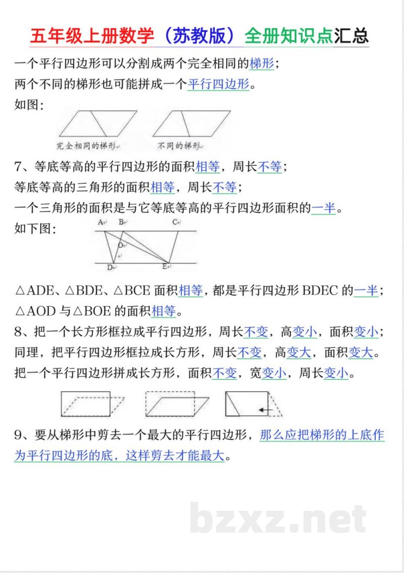 25秋五年级上册数学上册苏教版《全册知识点汇总》 25秋五年级上册数学上册苏教版《全册知识点汇总》
