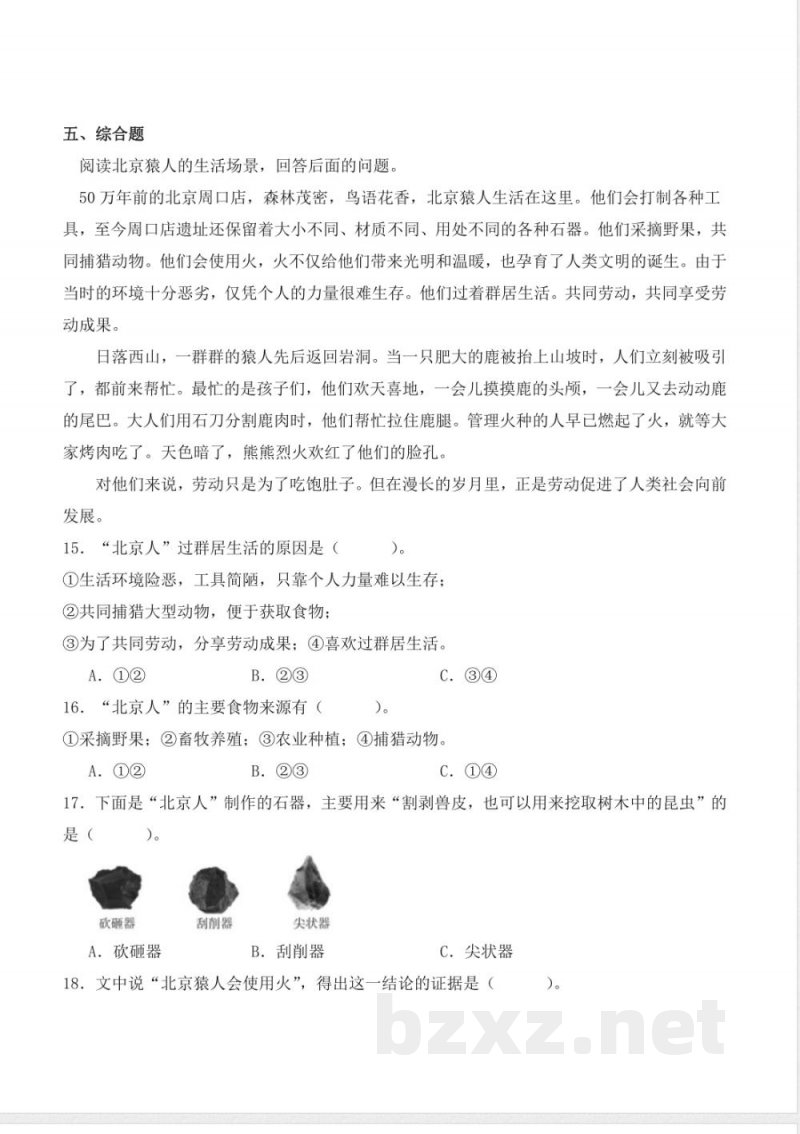 4.4 追根溯源(分层作业)科学大象版六年级上册 4.4 追根溯源(分层作业)科学大象版六年级上册