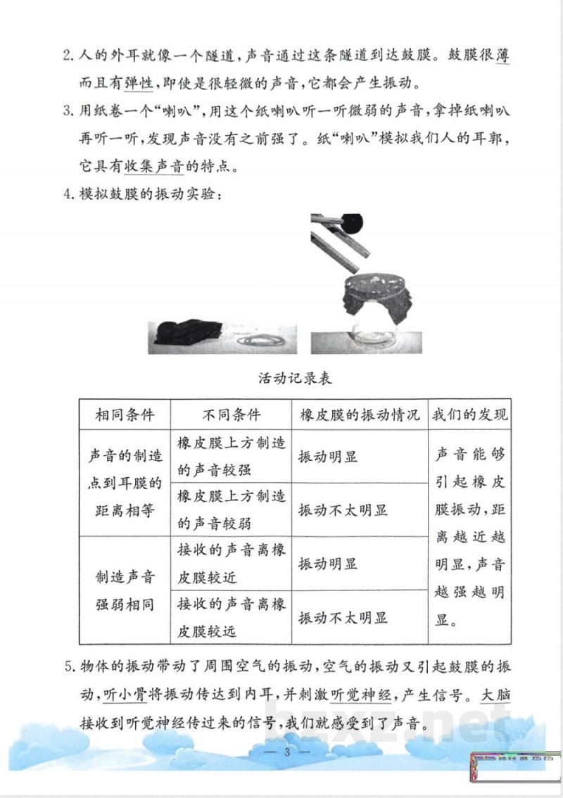 教科版25秋小学科学四年级上册单元知识整理