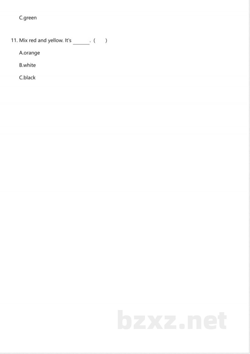 教科版（2024）小学英语三年级上册期中测试卷