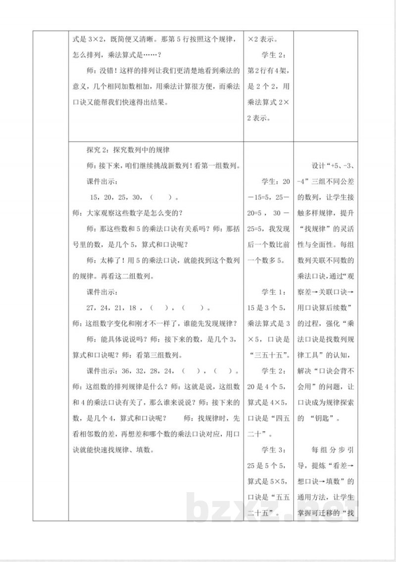 2025西师大版数学二年级上册2.7《探索规律》(教案) 2025西师大版数学二年级上册2.7《探索规律》(教案)