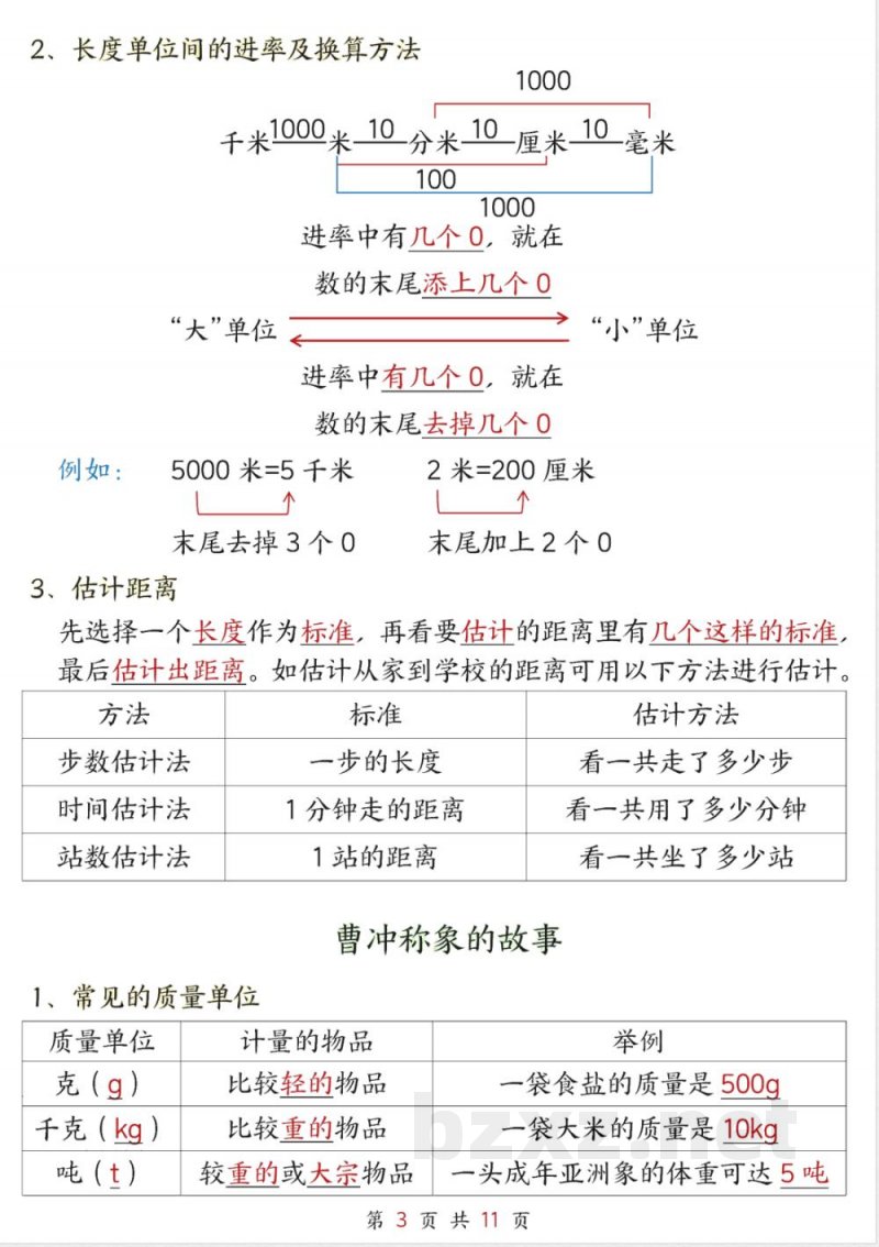 (25新版)三年级上册数学人教知识点 (25新版)三年级上册数学人教知识点