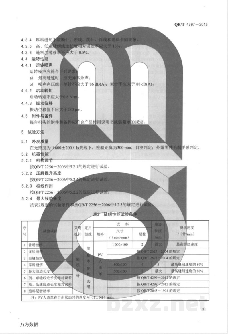 QB/T 4797-2015工业用缝纫机 立柱式综合送料缝纫机机头 QB/T 4797-2015工业用缝纫机 立柱式综合送料缝纫机机头