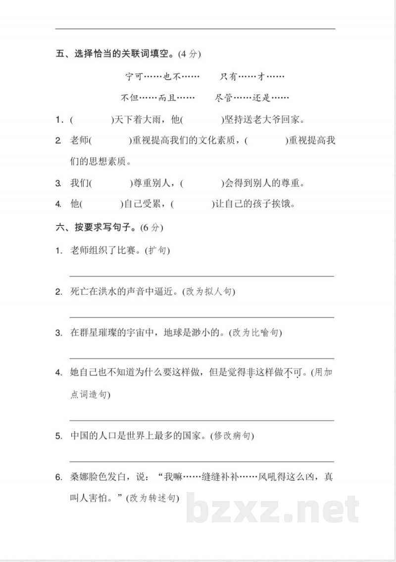 部编版语文六年级上册期中试卷—2