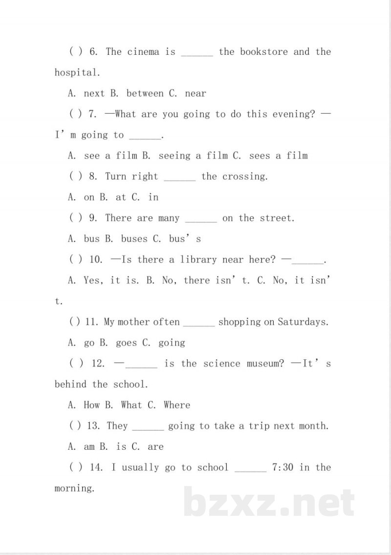 pep六年级英语上册期中测试卷及答案 pep六年级英语上册期中测试卷及答案