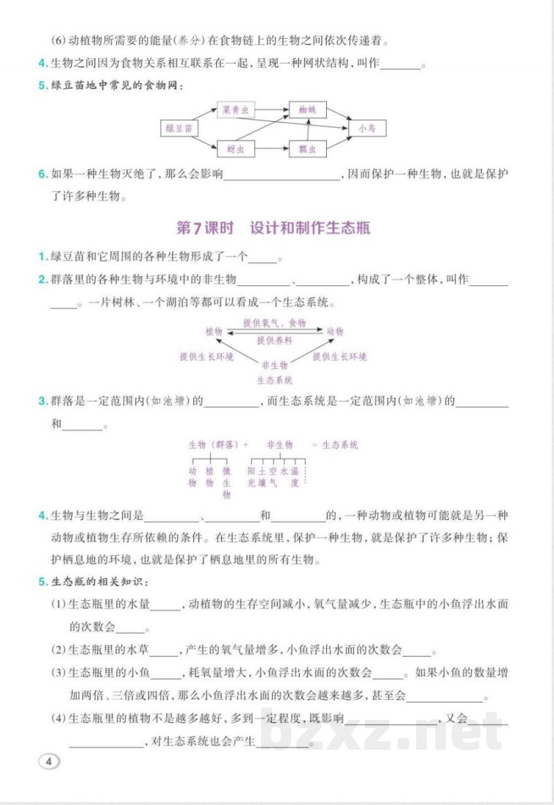 2026年教科版五年级下册科学期末复习知识点自测单
