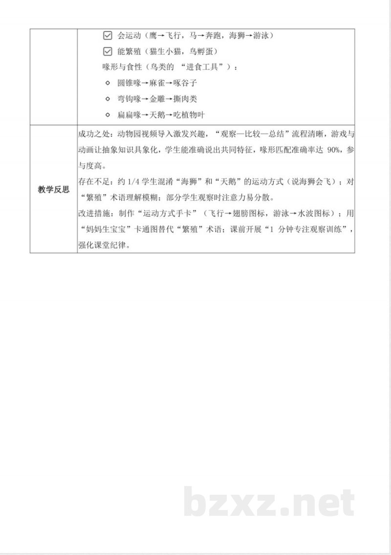 2.2 参观动物园（教学设计）科学大象版二年级上册2025