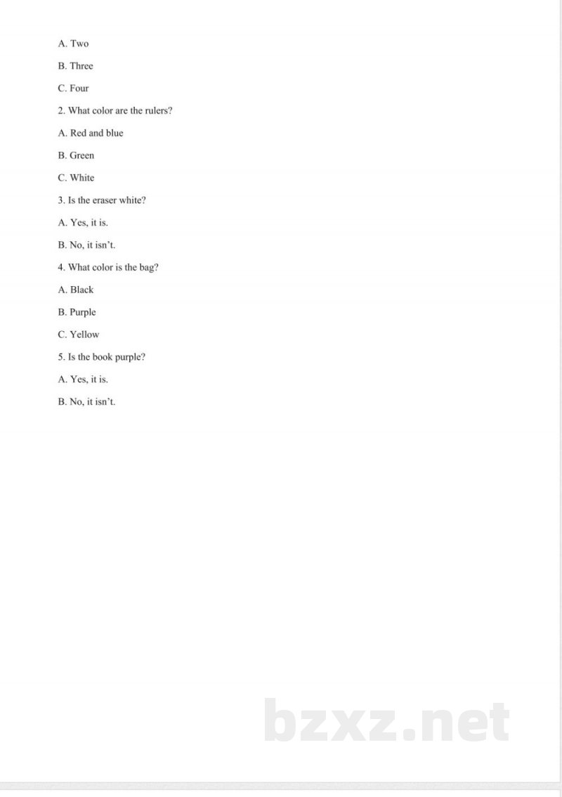 Review 2 Lesson 2 课后练习 2025陕旅版三年级上册英语 Review 2 Lesson 2 课后练习 2025陕旅版三年级上册英语