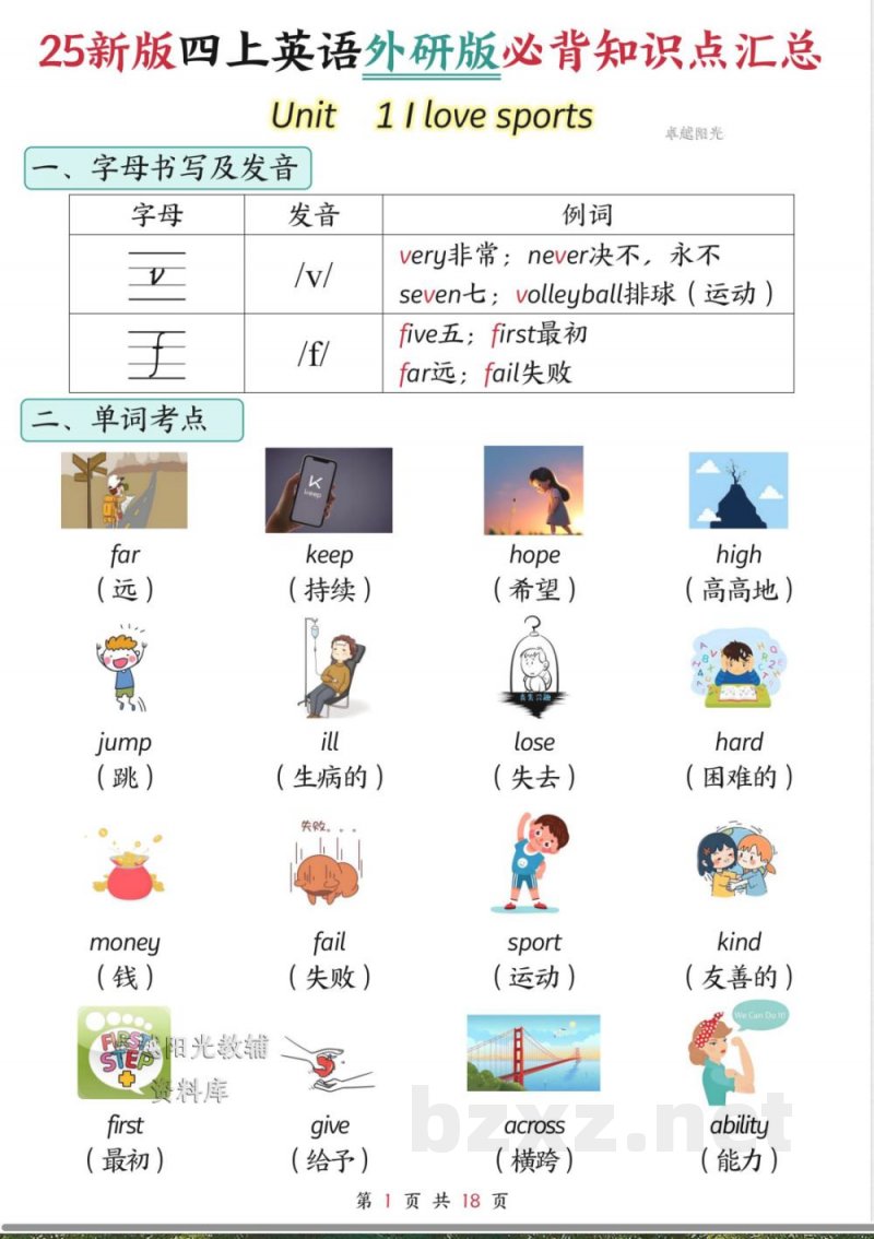 25新版四年级上册英语外研版必背知识点汇总 25新版四年级上册英语外研版必背知识点汇总
