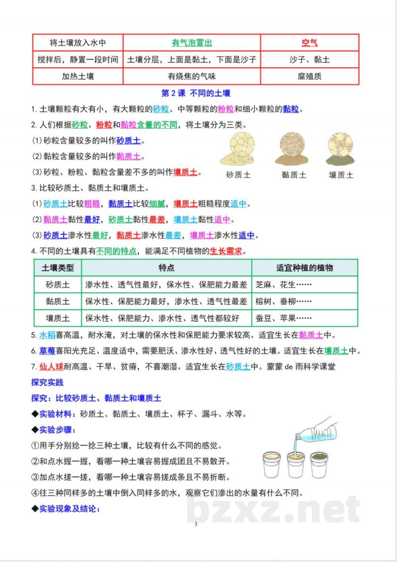 2025年新改版苏教版三年级上册科学全册精编知识点 2025年新改版苏教版三年级上册科学全册精编知识点