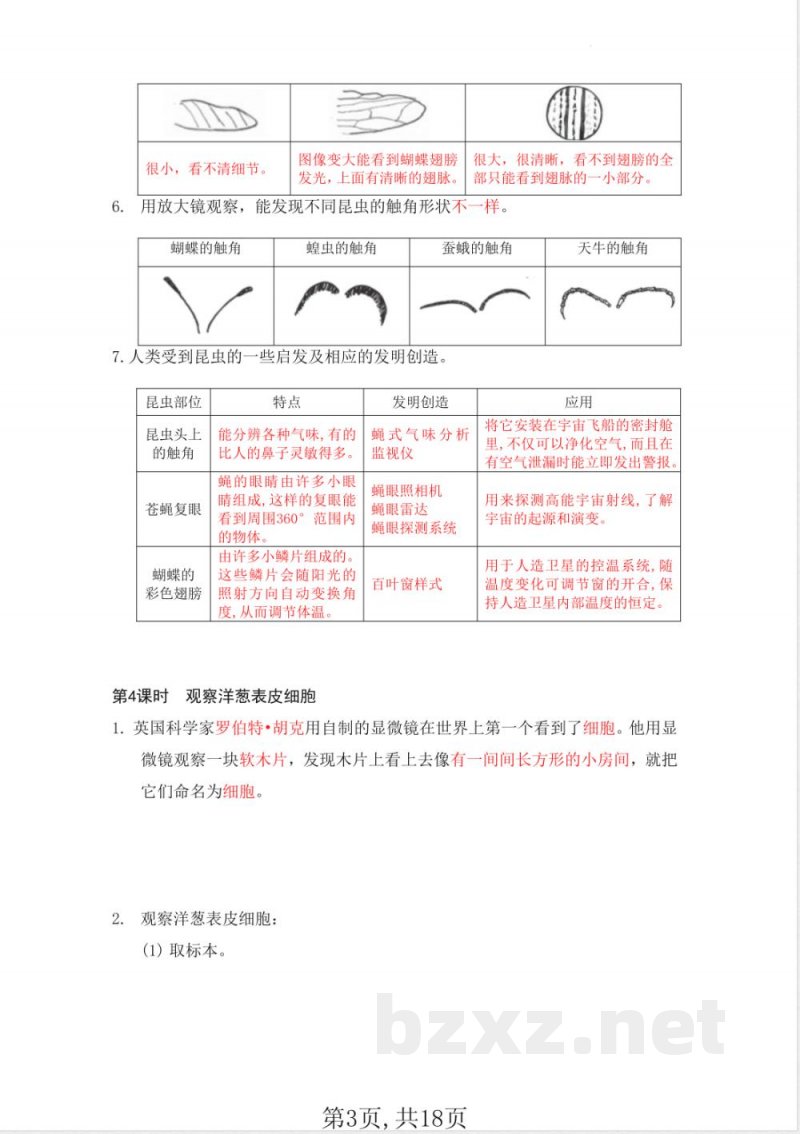 教科版六年级上册科学知识总结(背诵版) 教科版六年级上册科学知识总结(背诵版)