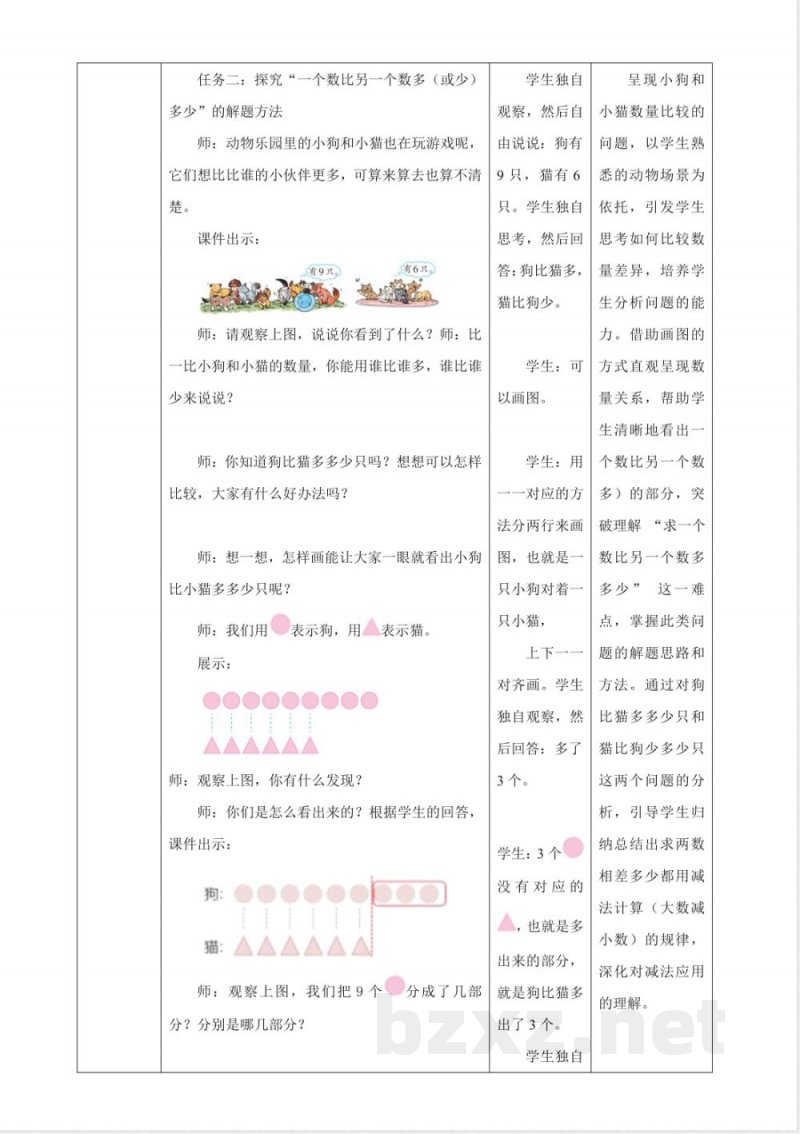 2025西师大版数学一年级上册2.5《认识减法》（教案）