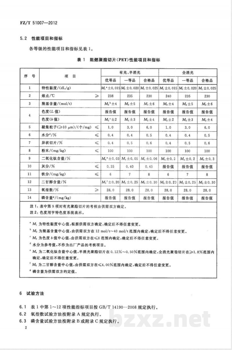 FZ/T 51007-2012阻燃聚酯切片(PET) FZ/T 51007-2012阻燃聚酯切片(PET)
