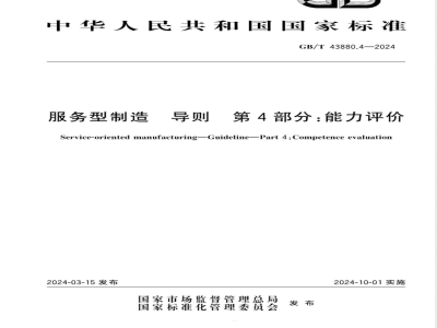GB/T 43880.4-2024服务型制造 导则 第4部分：能力评价 