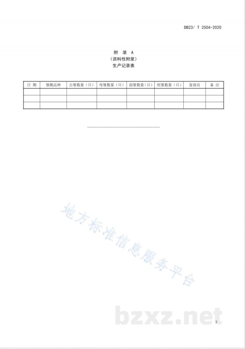 DB23/T 2504-2020初生雏鹅雌雄鉴别技术规程 DB23/T 2504-2020初生雏鹅雌雄鉴别技术规程