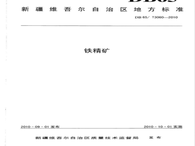 DB65/T 3060-2010铁精矿