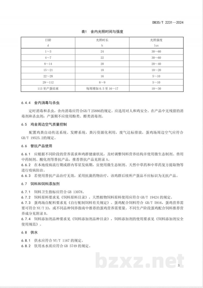 DB35/T 2231-2024蛋鸡无抗养殖技术规程